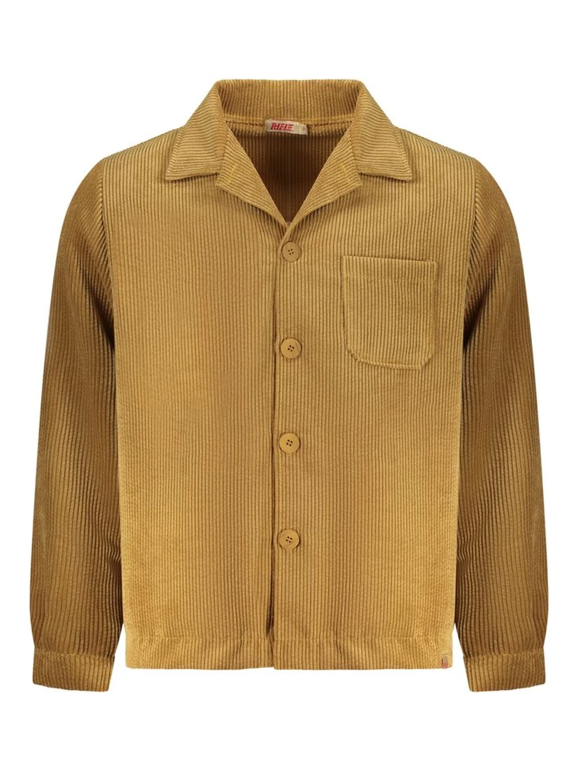 Marrone Polyester Men's Shirt