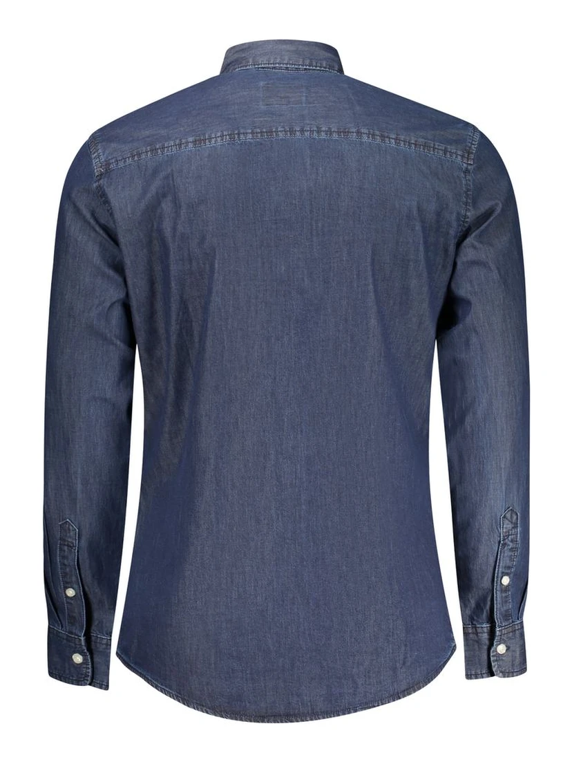 Blu Cotton Men Shirt