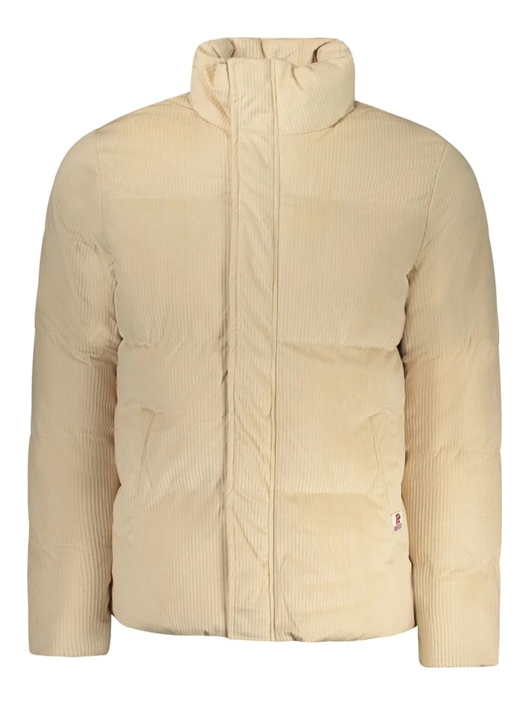 Beige Polyester Men's Jacket