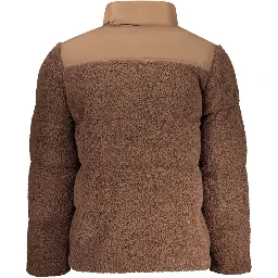 Marrone Poliestere Mens Jacket