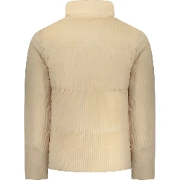 Beige Polyester Men's Jacket