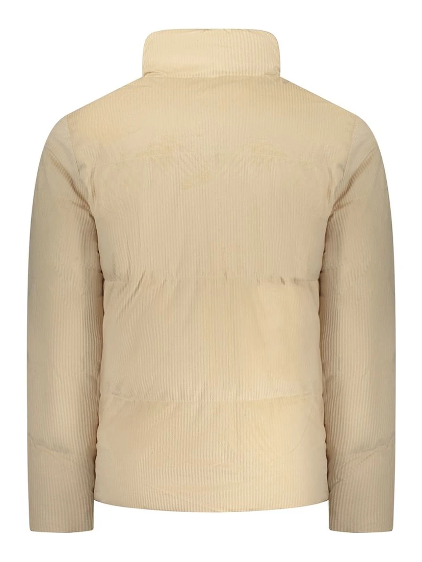 Beige Polyester Men's Jacket