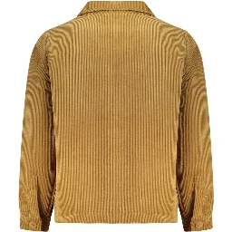 Marrone Polyester Men's Shirt