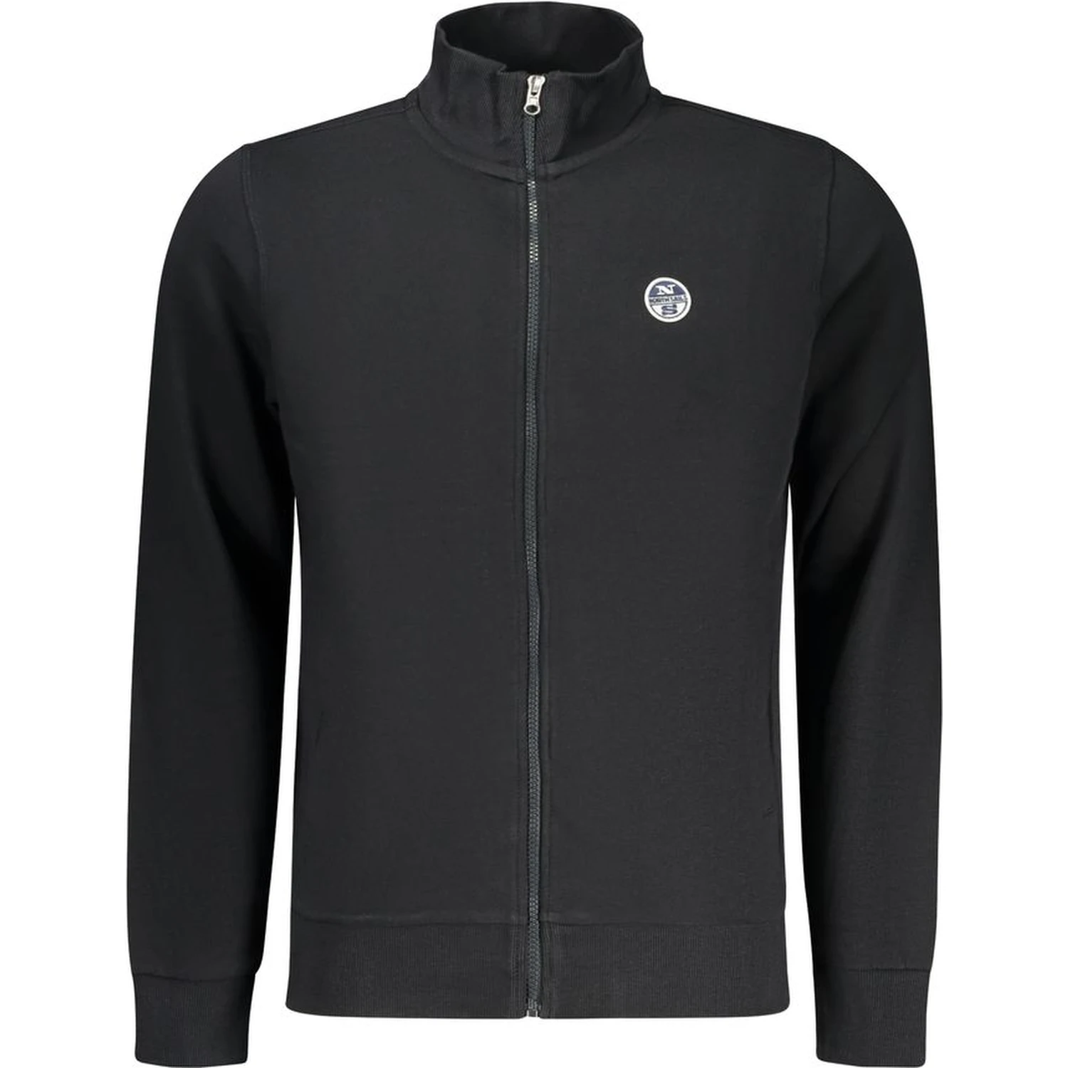 Black Cotton Men Sweatshirt