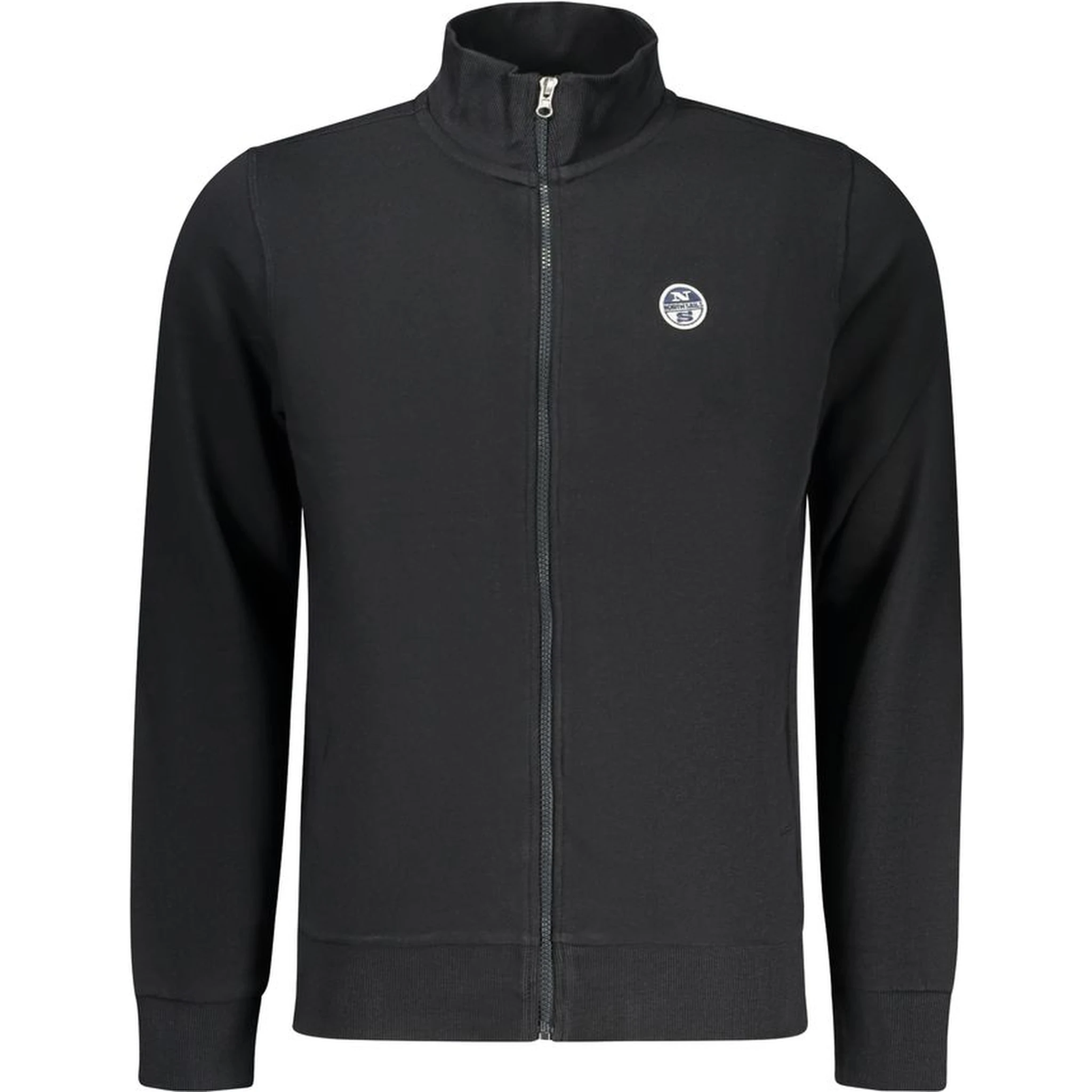 Black Cotton Men Sweatshirt