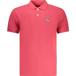 Red Cotton Men Polo Shirt