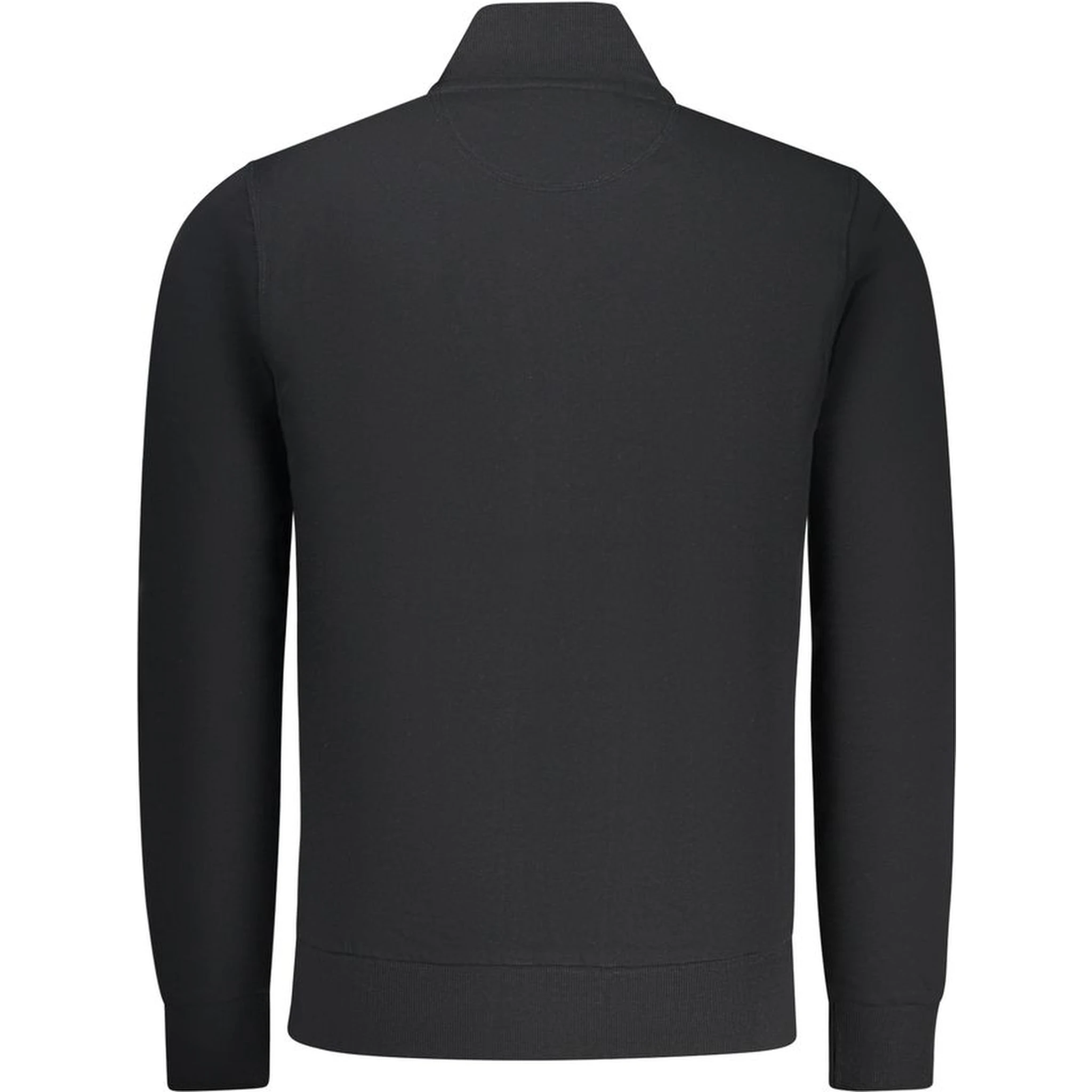 Black Cotton Men Sweatshirt