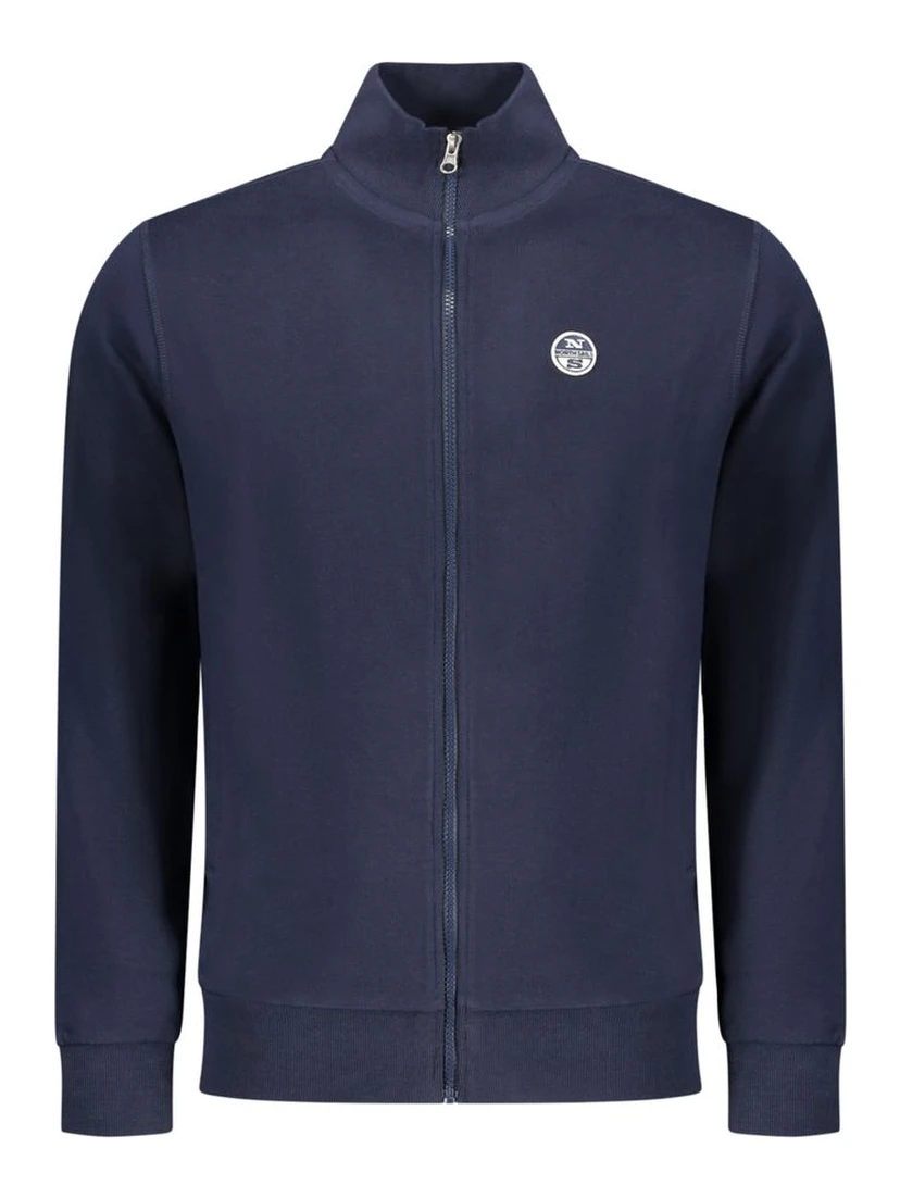 Blue Cotton Men Sweatshirt