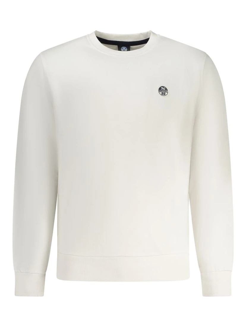White Cotton Mens Sweatshirt