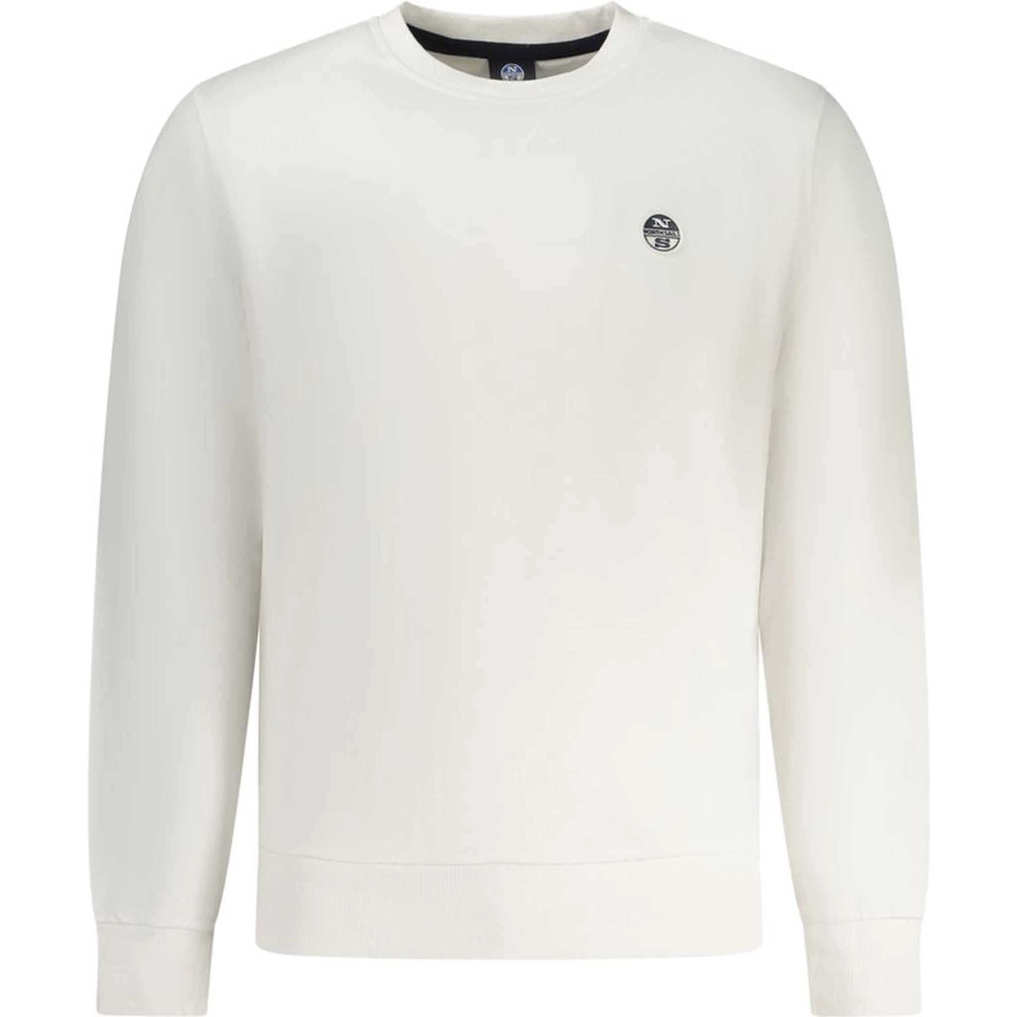 White Cotton Mens Sweatshirt