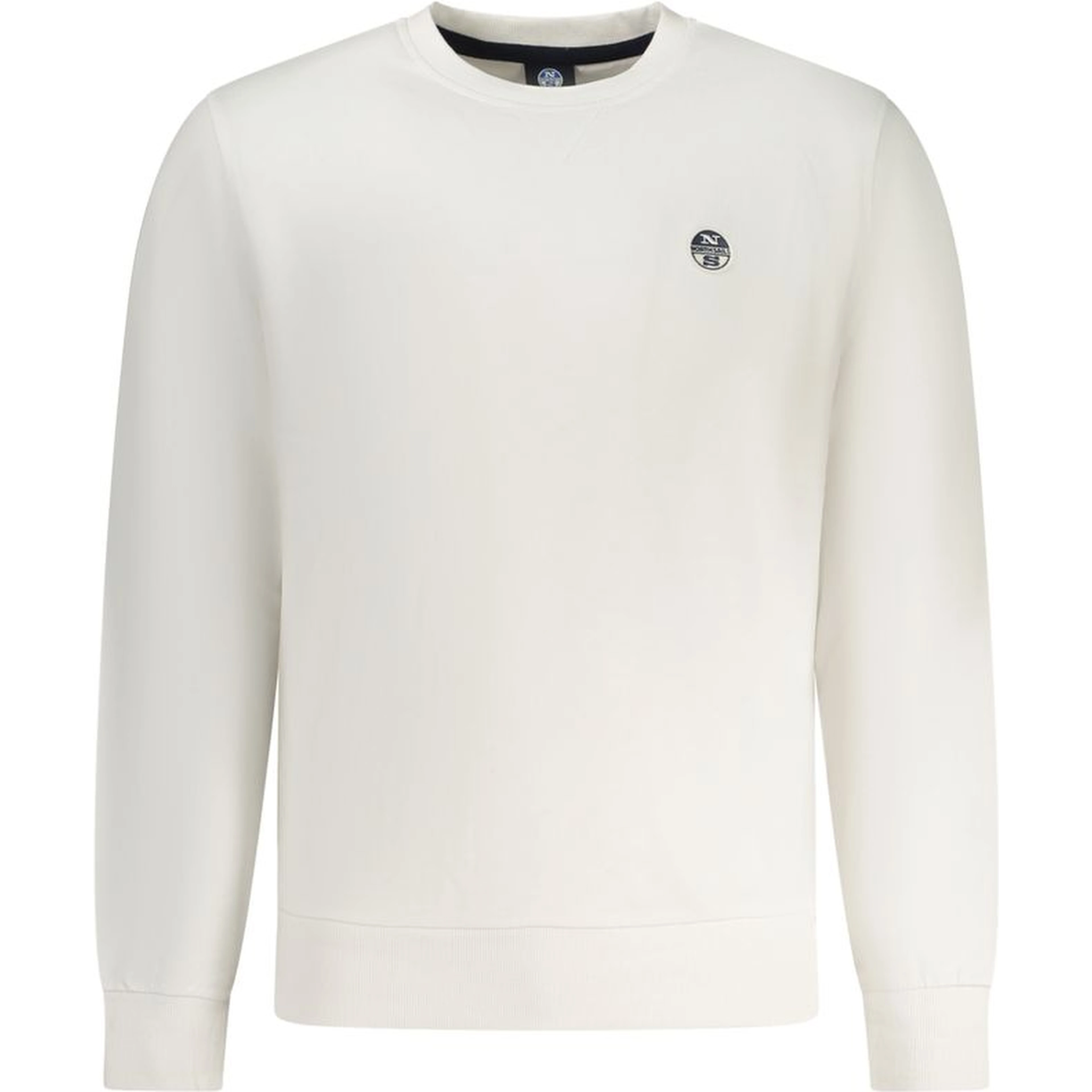 White Cotton Mens Sweatshirt