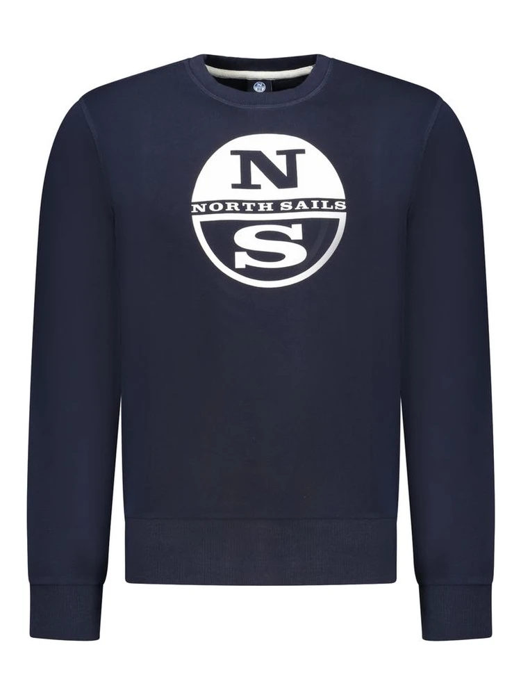 Blue Cotton Men Sweatshirt