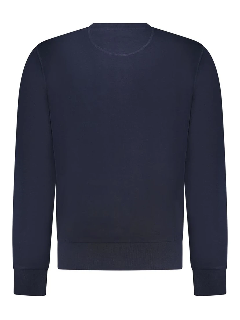 Blue Cotton Men Sweatshirt
