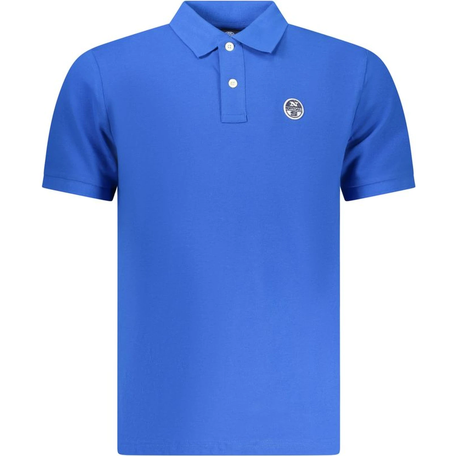 Blue Cotton Men's Polo Shirt