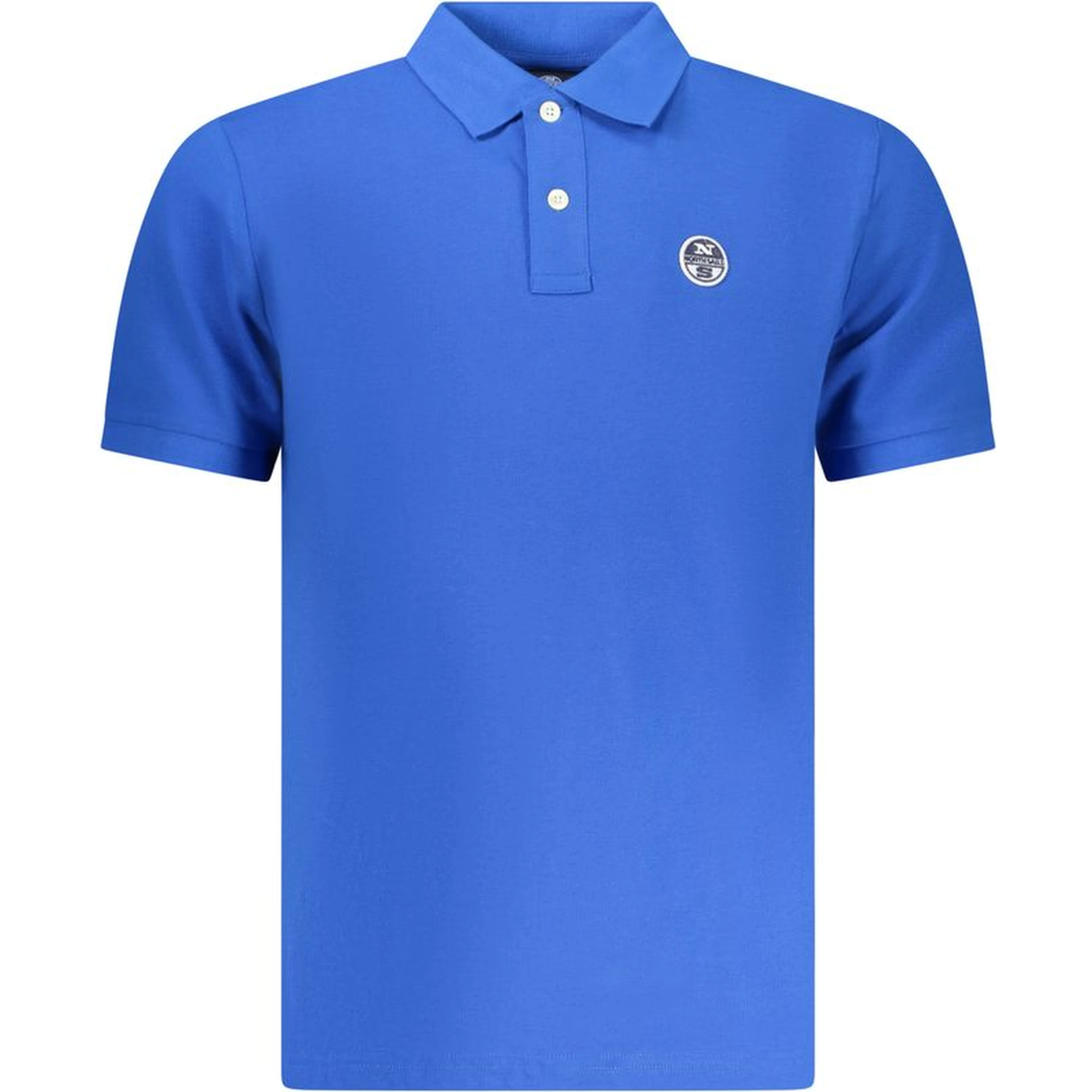 Blue Cotton Men's Polo Shirt