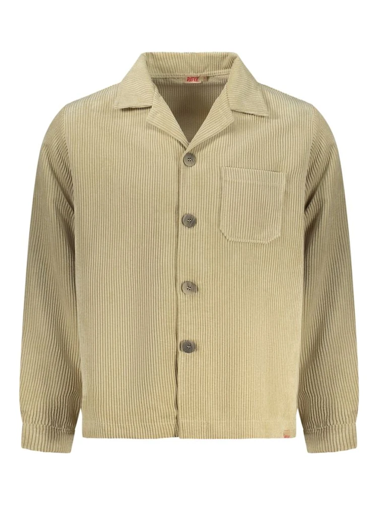 Beige Polyester Men's Shirt