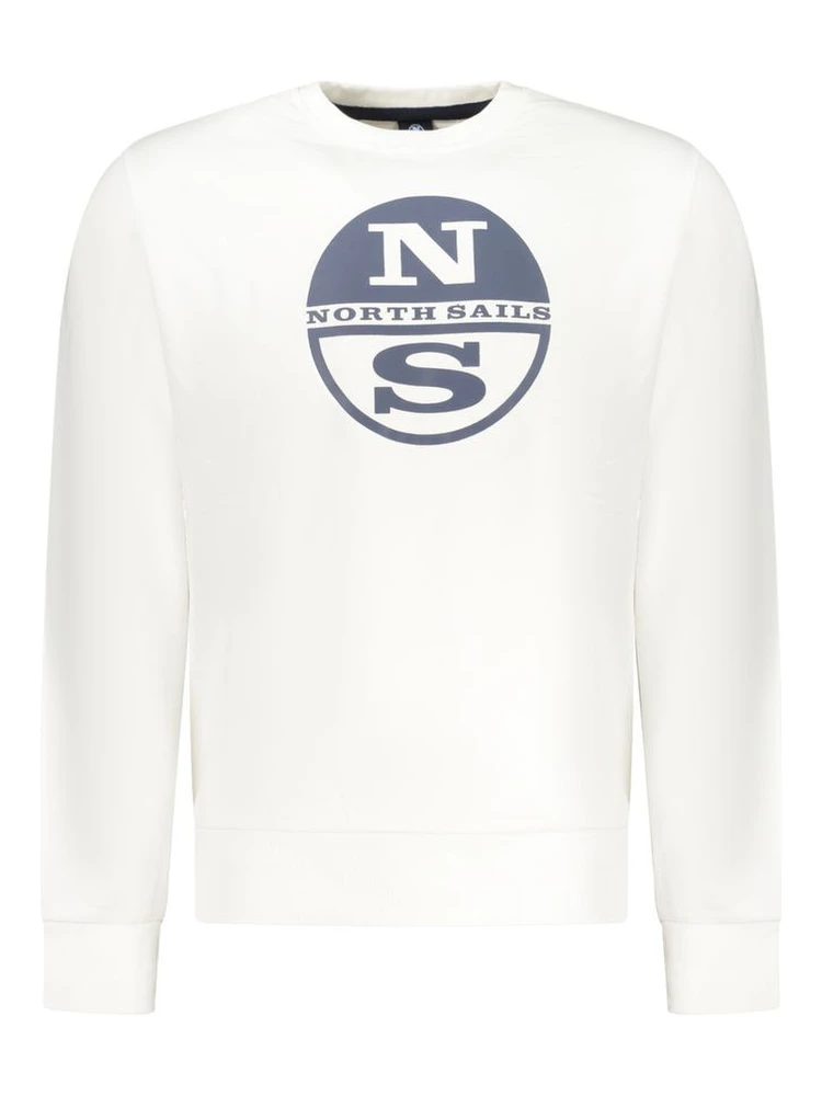 White Cotton Men's Sweatshirt
