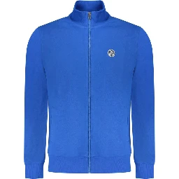 Blue Cotton Men Sweatshirt