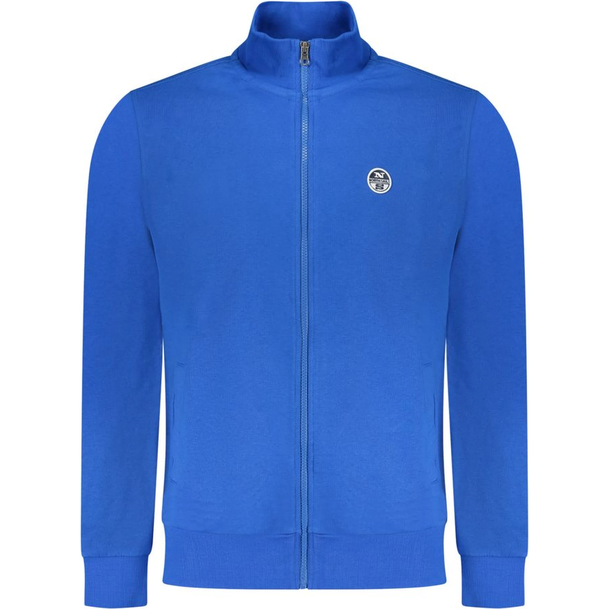 Blue Cotton Men Sweatshirt