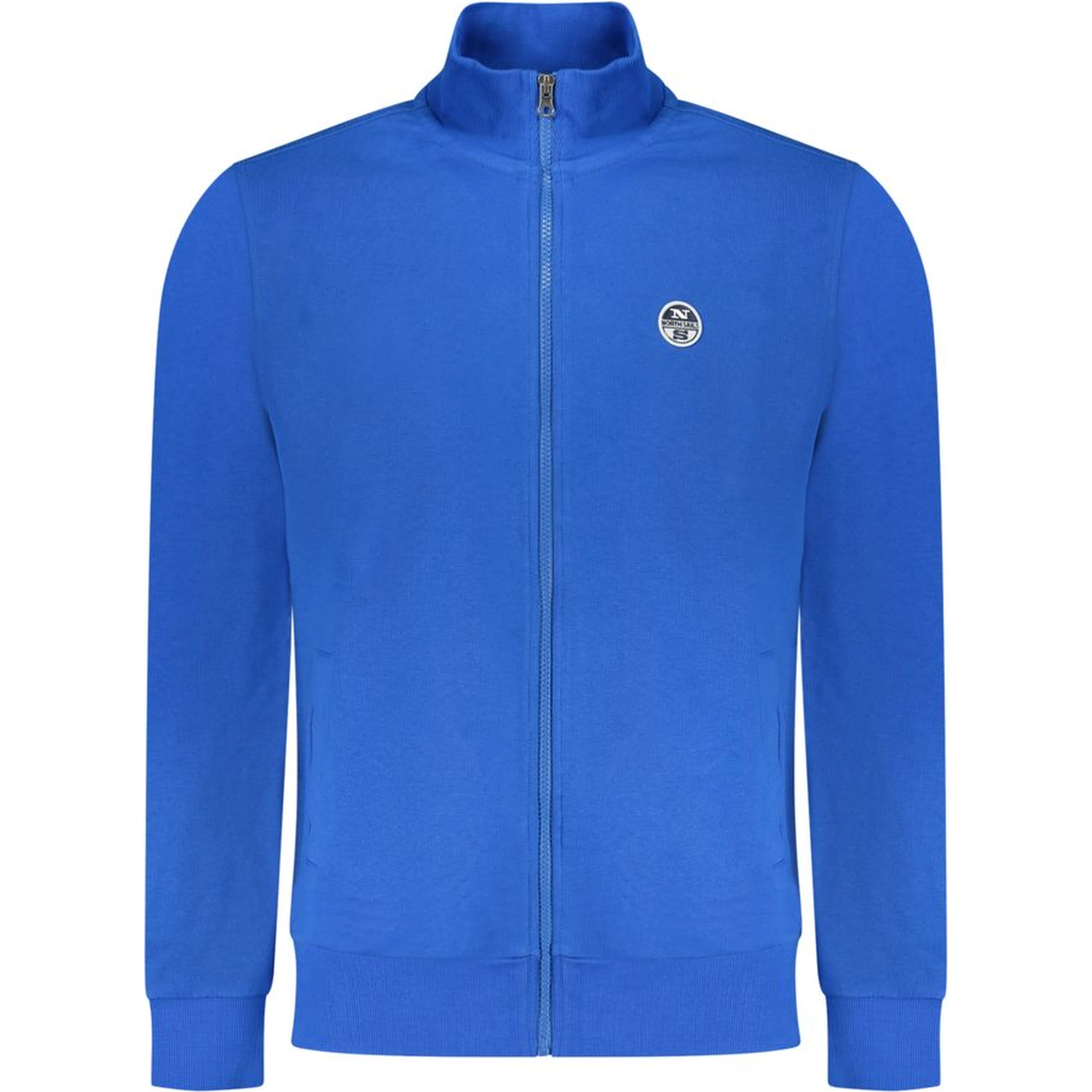Blue Cotton Men Sweatshirt