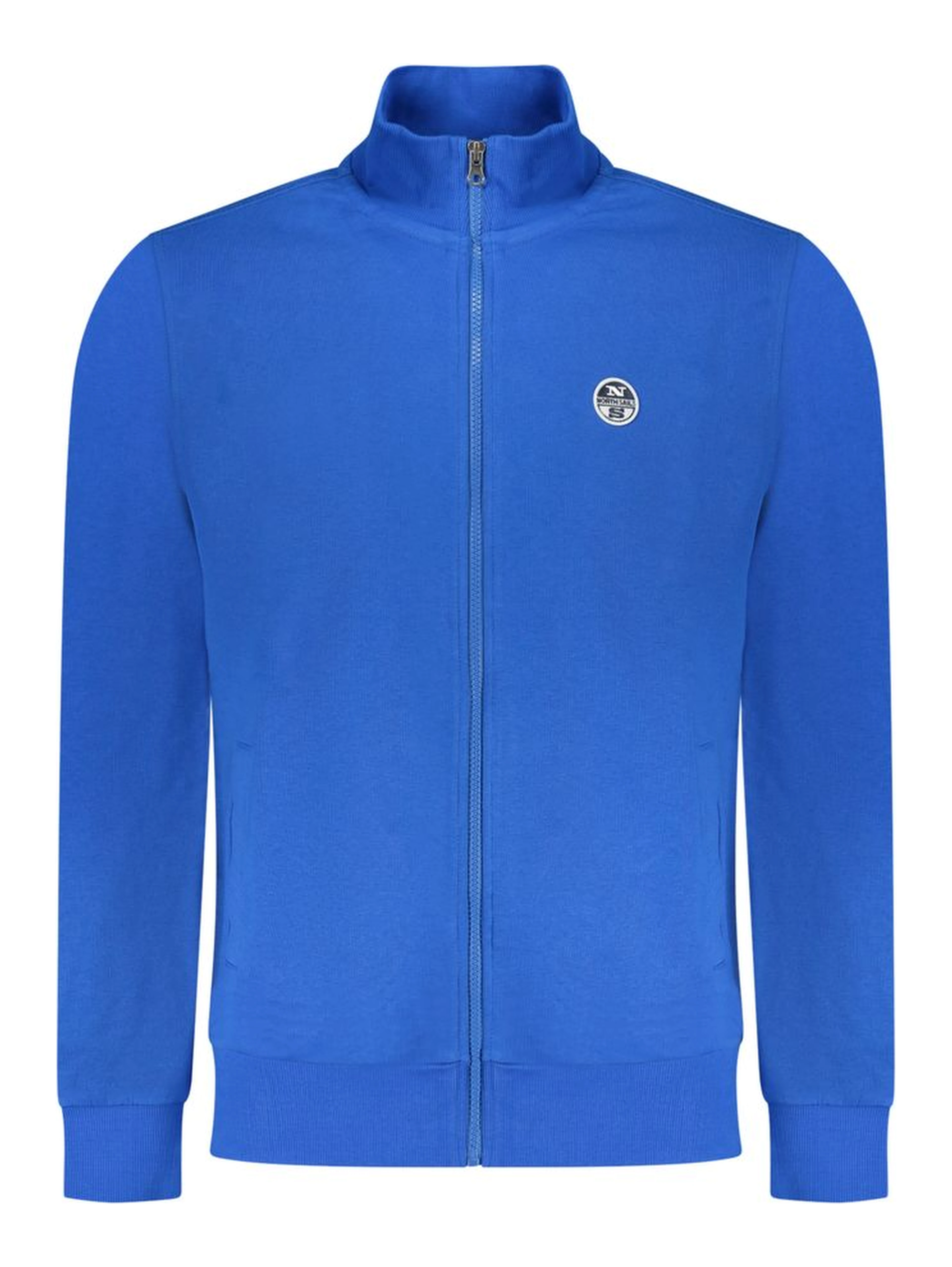 Blue Cotton Men Sweatshirt