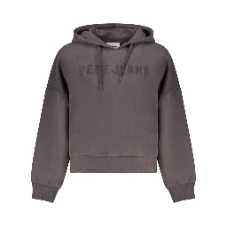 Black Cotton Women Sweatshirt