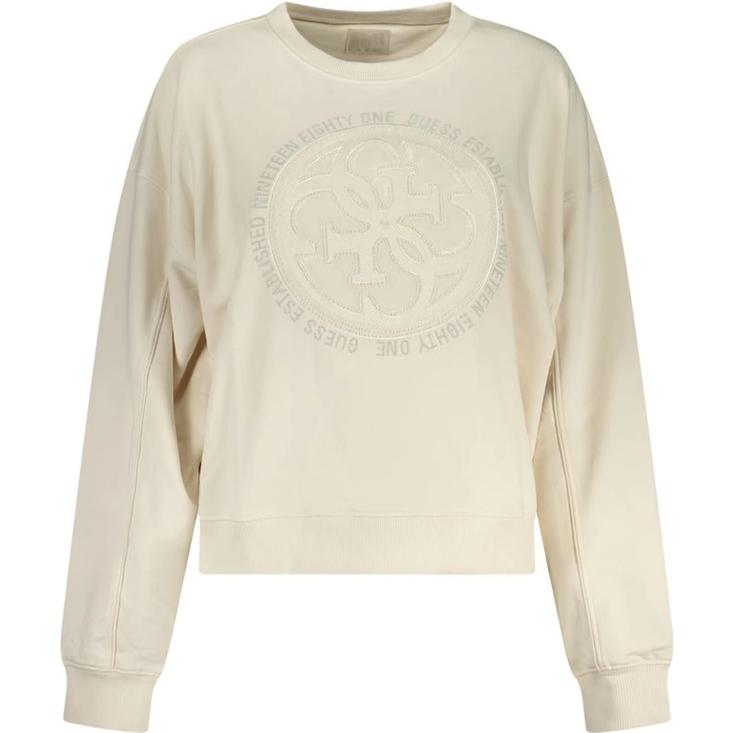 White Cotton Women Sweatshirt