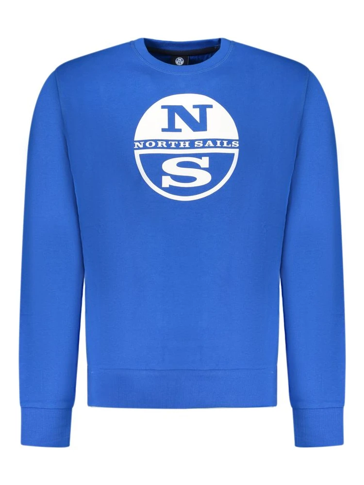 Blue Cotton Men Sweatshirt