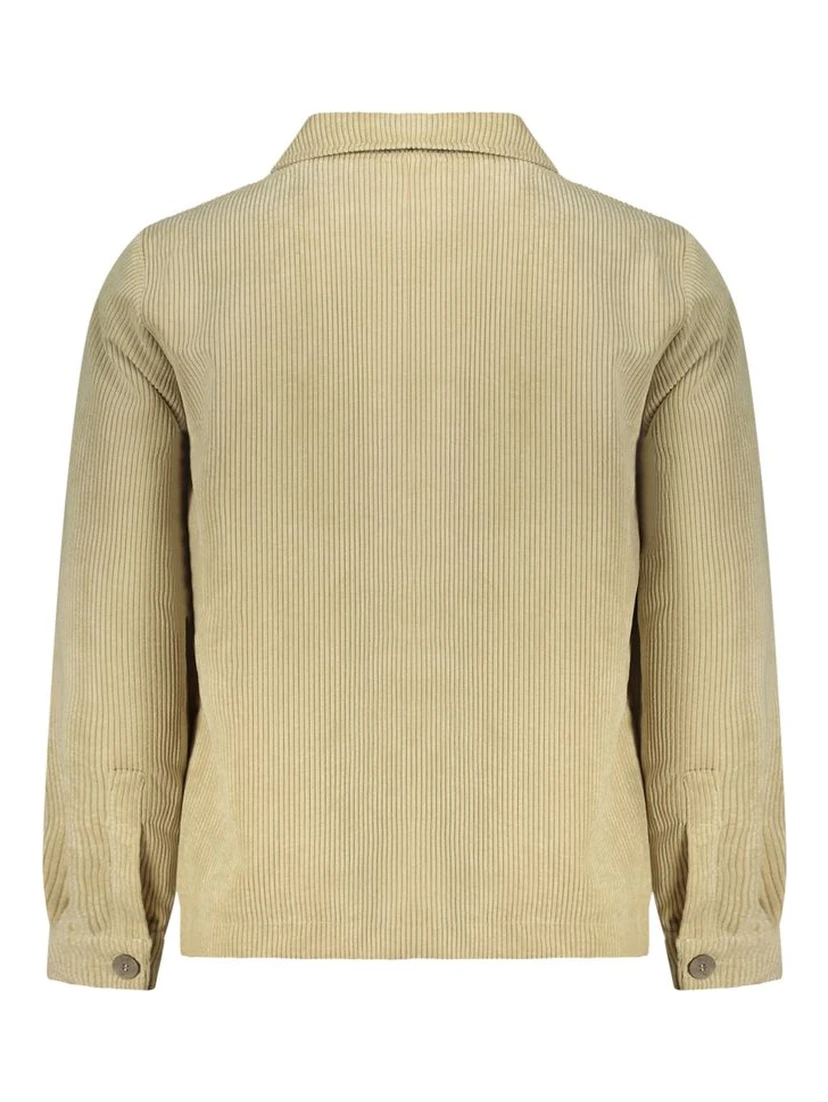 Beige Polyester Men's Shirt