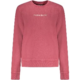 Red Cotton Women Sweatshirt