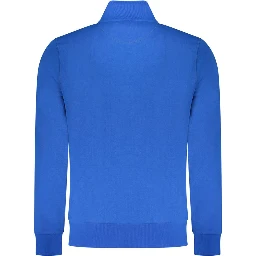 Blue Cotton Men Sweatshirt