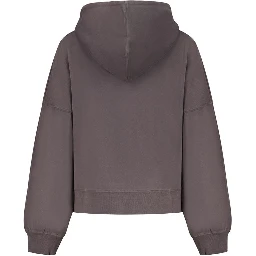 Black Cotton Women Sweatshirt