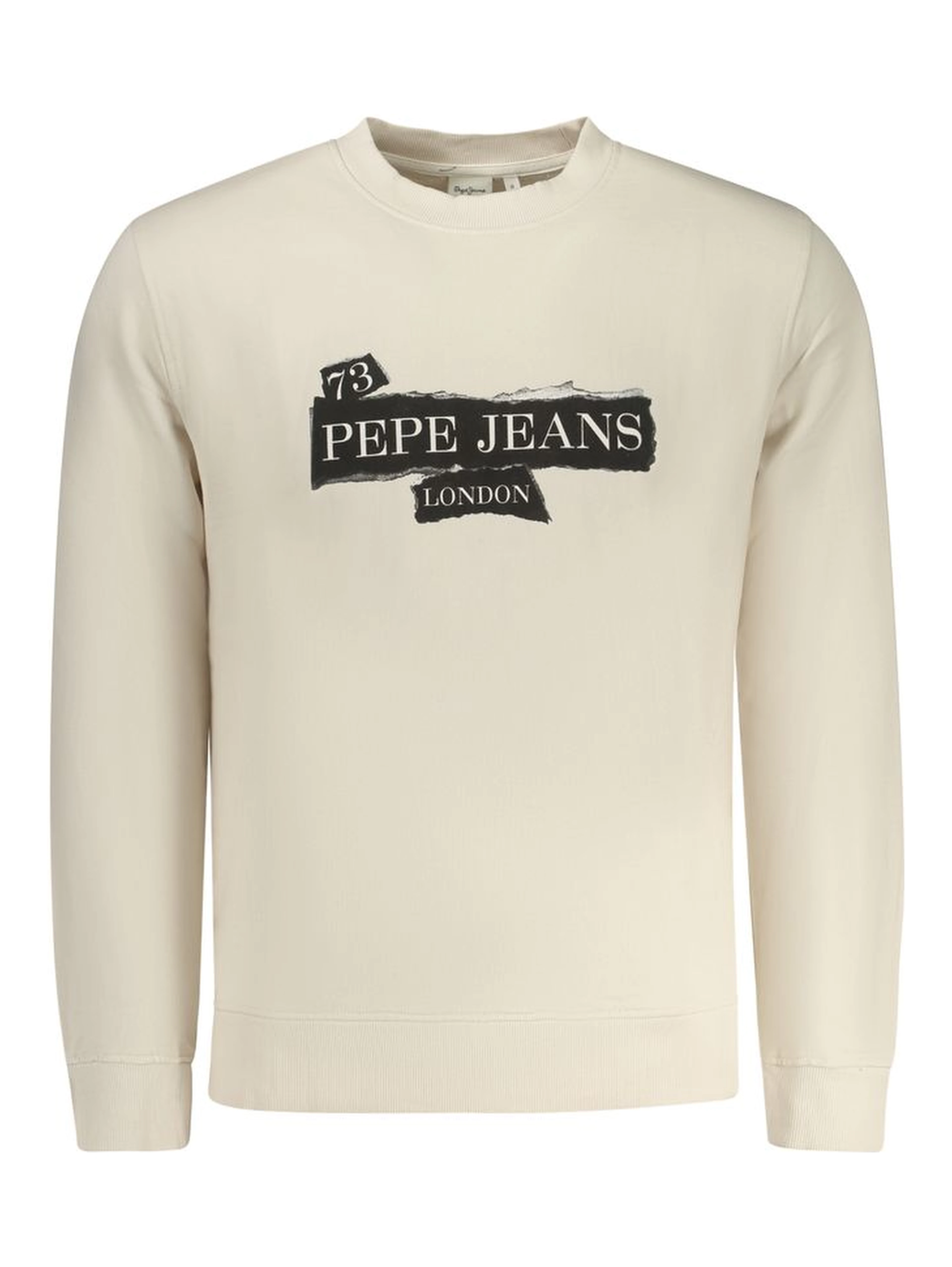 Beige Cotton Men Sweatshirt