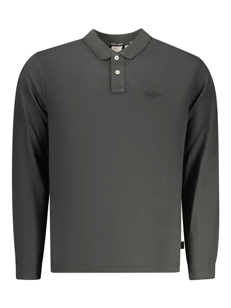Black Cotton Polo Shirt