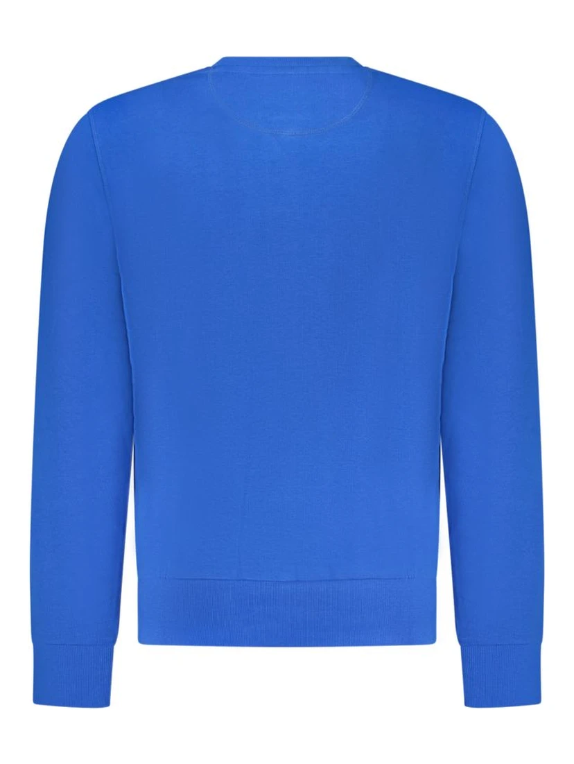 Blue Cotton Men Sweatshirt