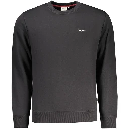 Black Polyester Men's Sweatshirt