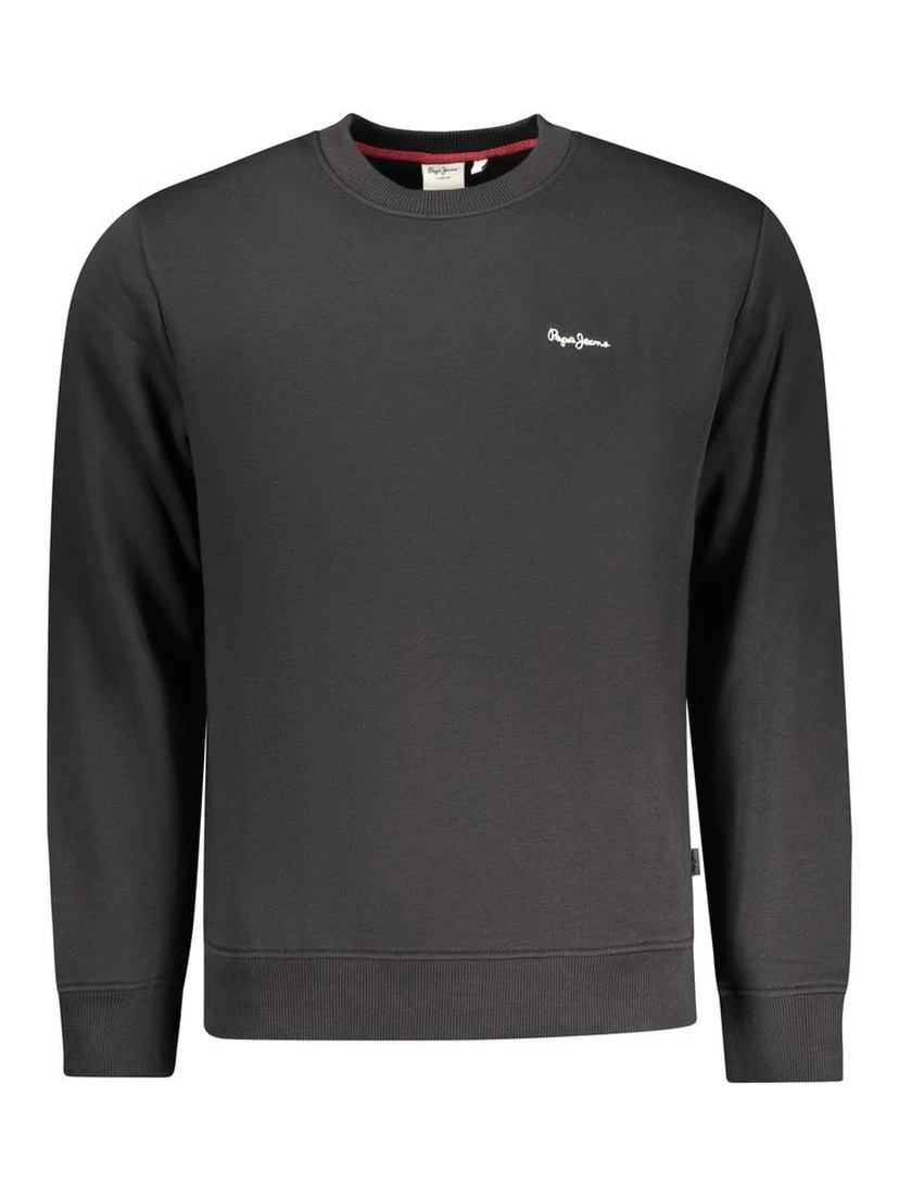 Black Polyester Men's Sweatshirt