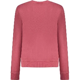 Red Cotton Women Sweatshirt