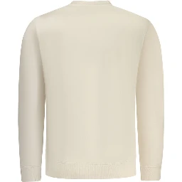 Beige Cotton Men Sweatshirt