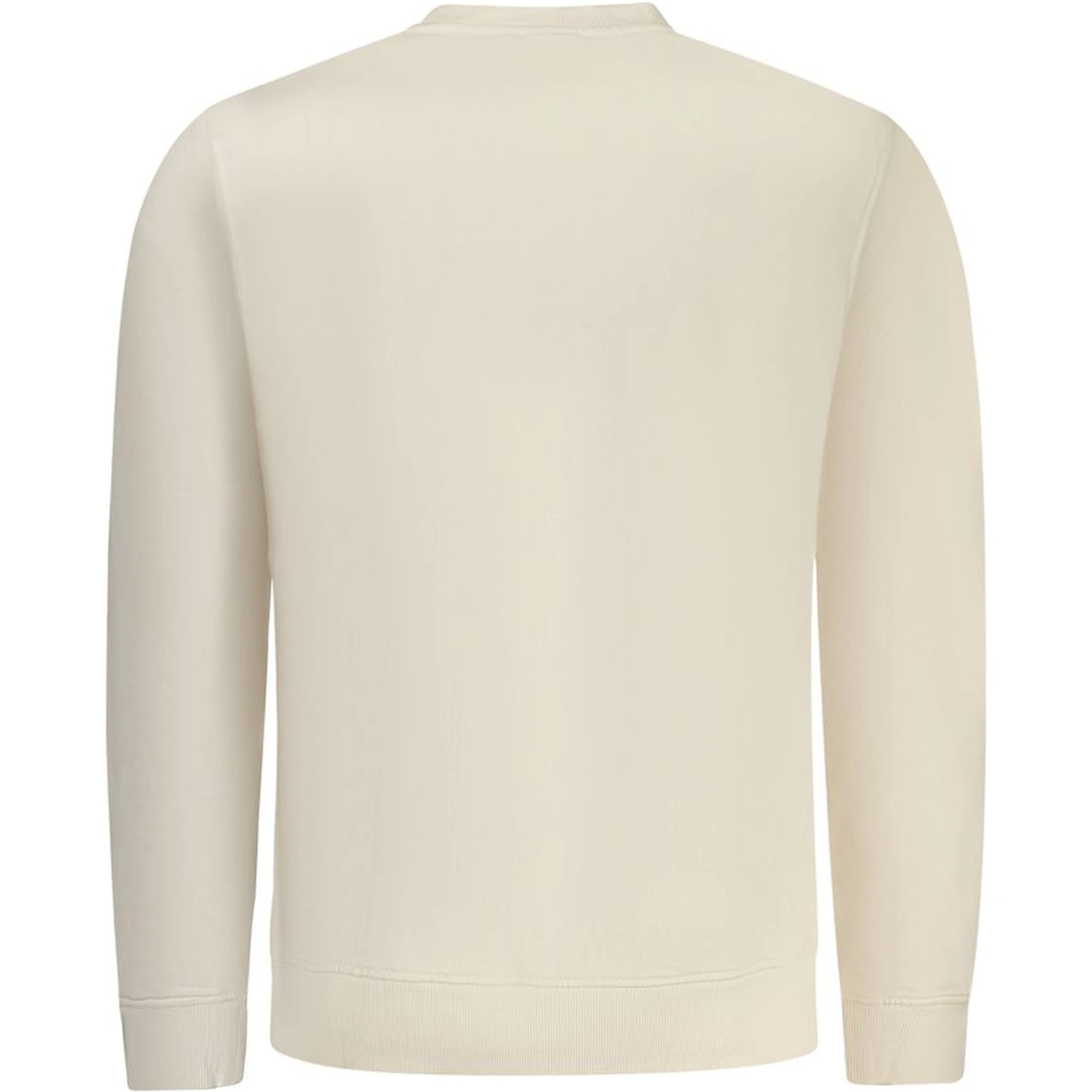 Beige Cotton Men Sweatshirt