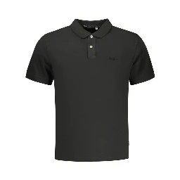 Black Cotton Men's Polo Shirt
