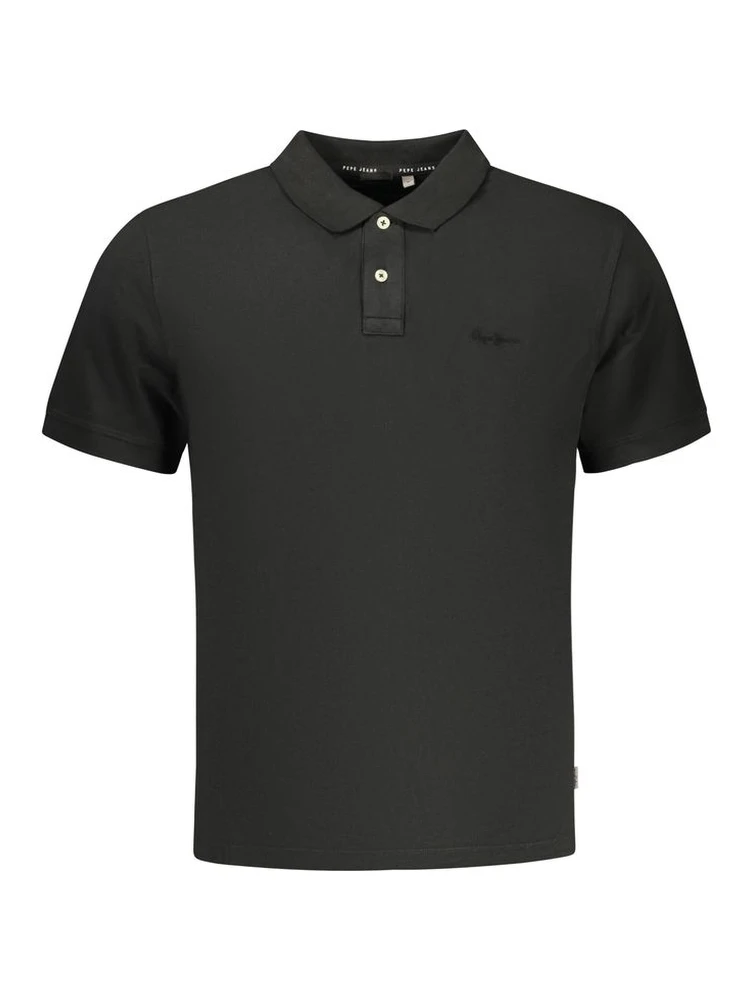 Black Cotton Men's Polo Shirt