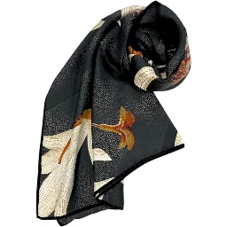 Black Silk Women Scarf