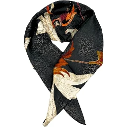 Black Silk Women Scarf