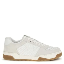 White Calf Leather Bos Taurus Athletic Sneakers