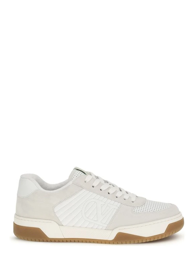 White Calf Leather Bos Taurus Athletic Sneakers