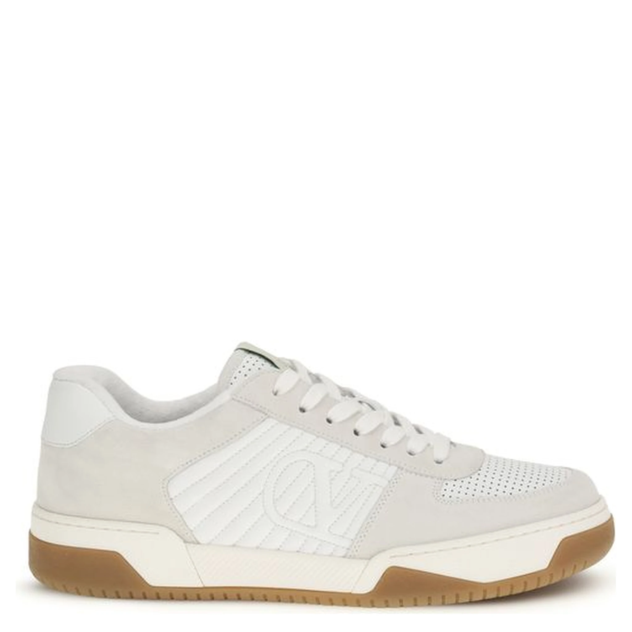 White Calf Leather Bos Taurus Athletic Sneakers