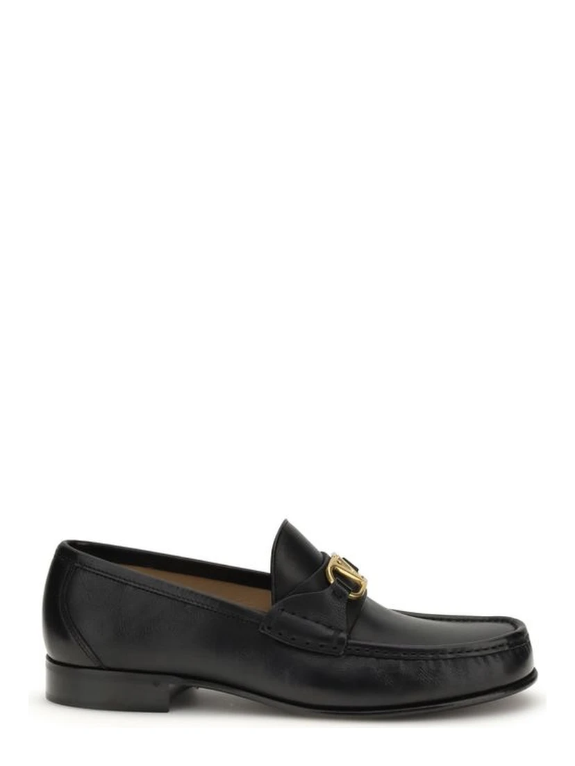 Black Calf Leather Bos Taurus Slip-On Loafers