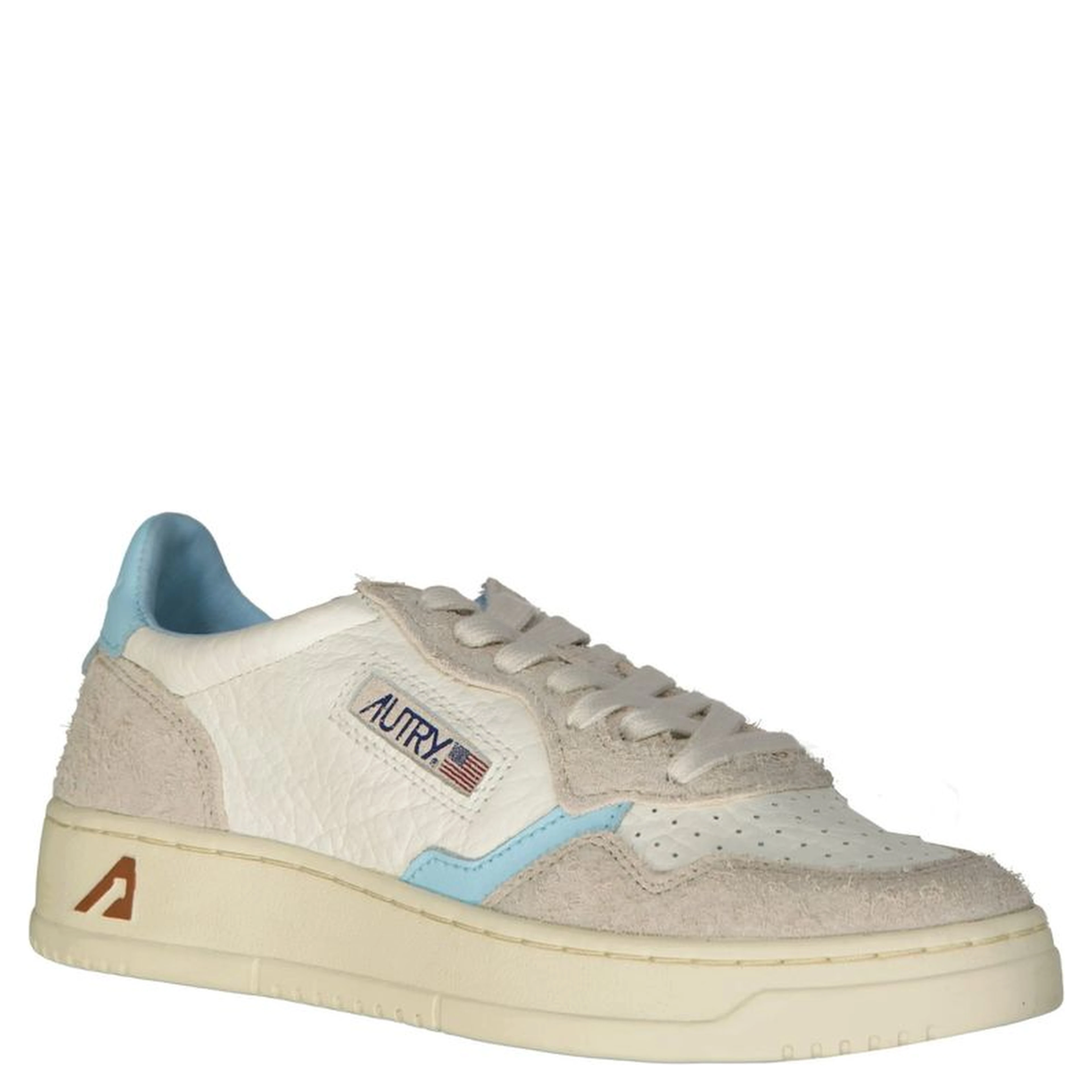 White Leather Low Top Sneakers