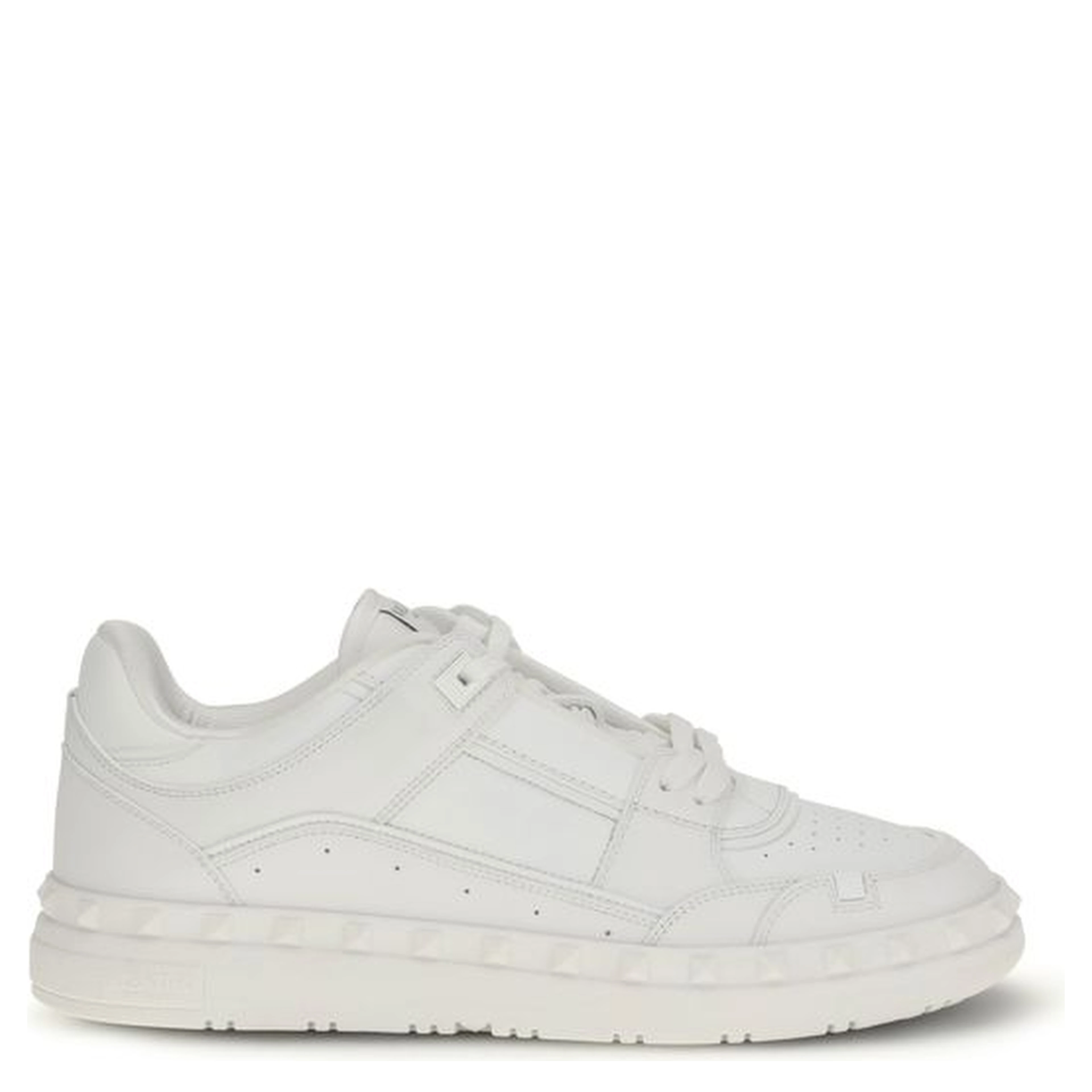 White Calf Leather Bos Taurus Low Top Sneakers